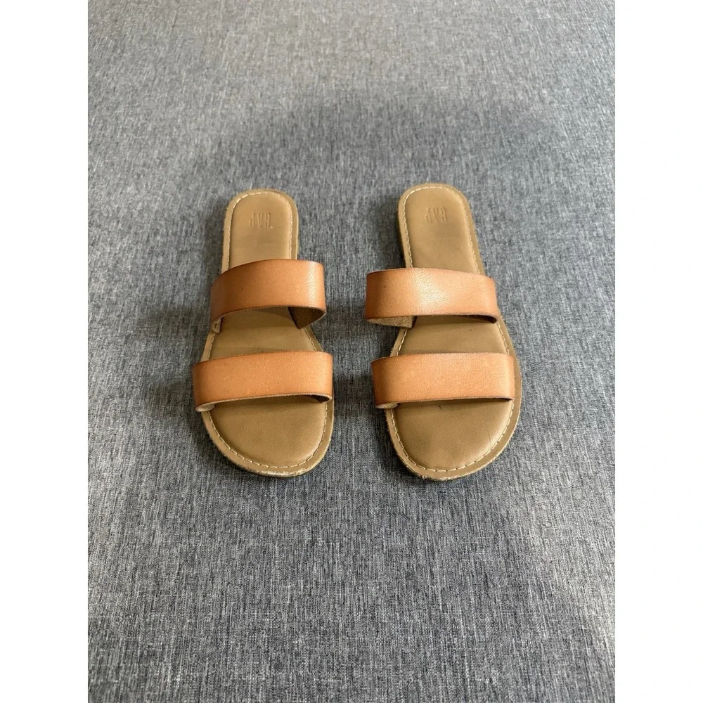 GAP Double Strap Slides Color Cognac Women's Sz 7
